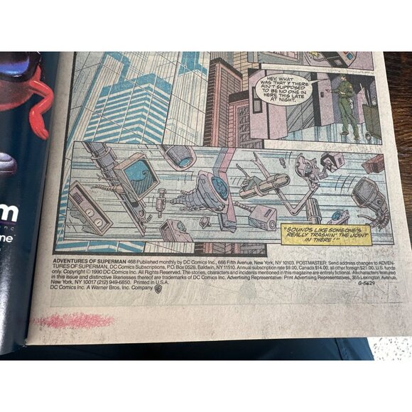 DC Comics The Adventures Of Superman #468 July 1990 Extra Insert Bagged Boarded - Picture 3 of 4